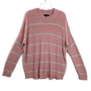 American Eagle Jegging Fit Ribbed Striped pink grey Sweater